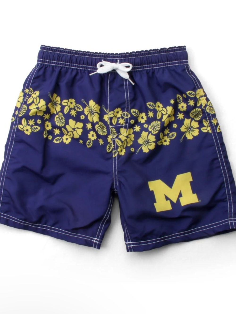 Wes & Willy
Michigan Wolverines Youth Boys Inset Floral Swim Trunk Size XL